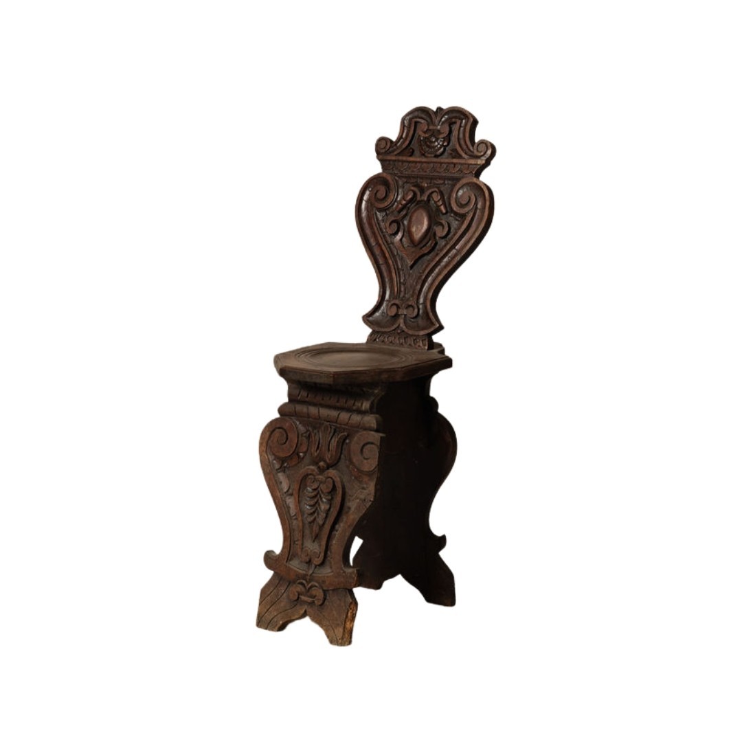 1900s French Oak Gothic Style Chair