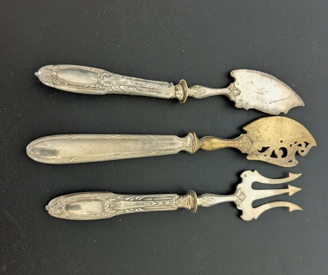 Antique French Solid Sterling Silver Fish Serving Set – 3 pcs, 3.4 oz
