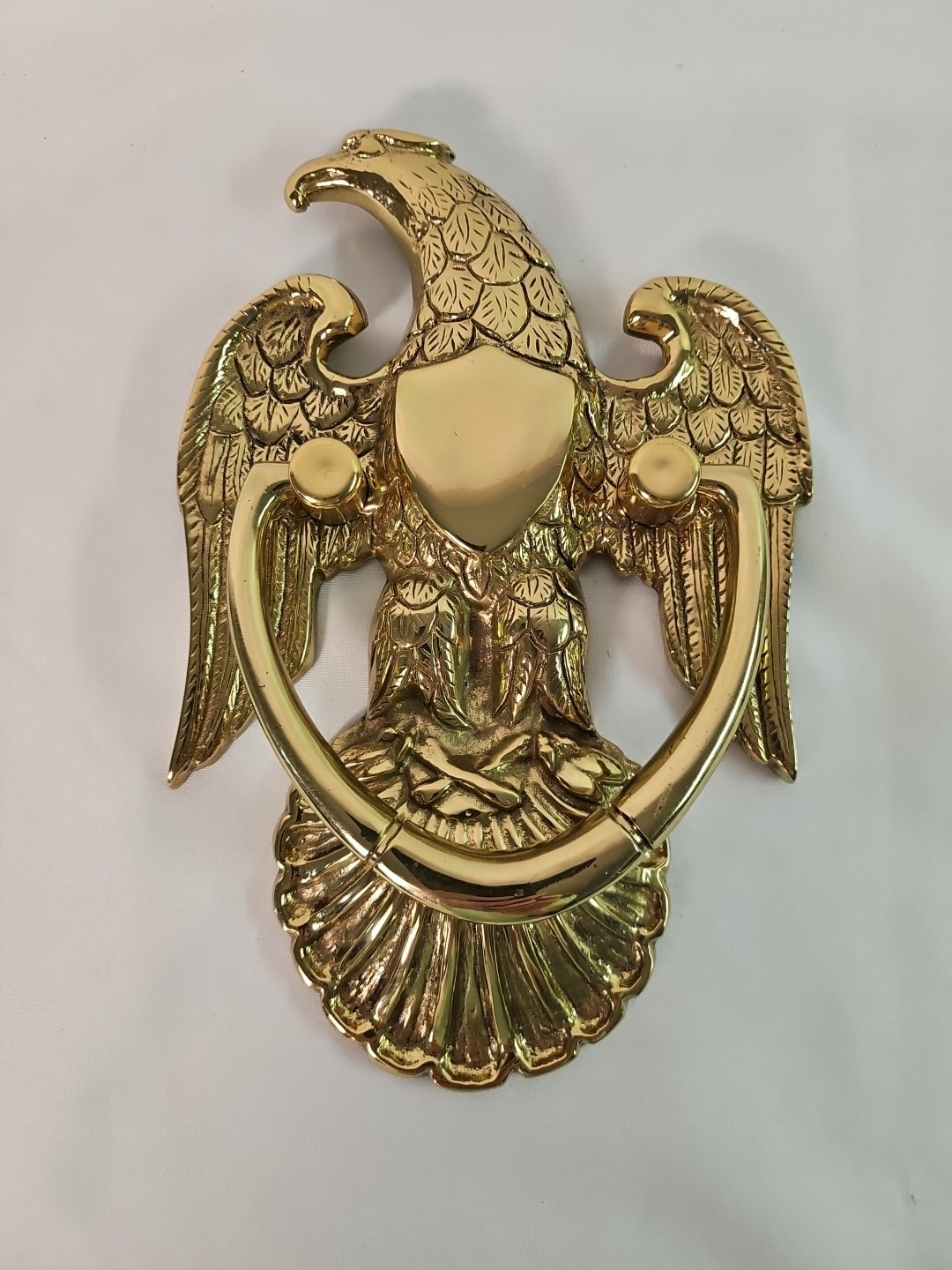 VTG Harvin American Eagle Design Heavy Cast Brass Door Knocker Size 8.5 X 5.5