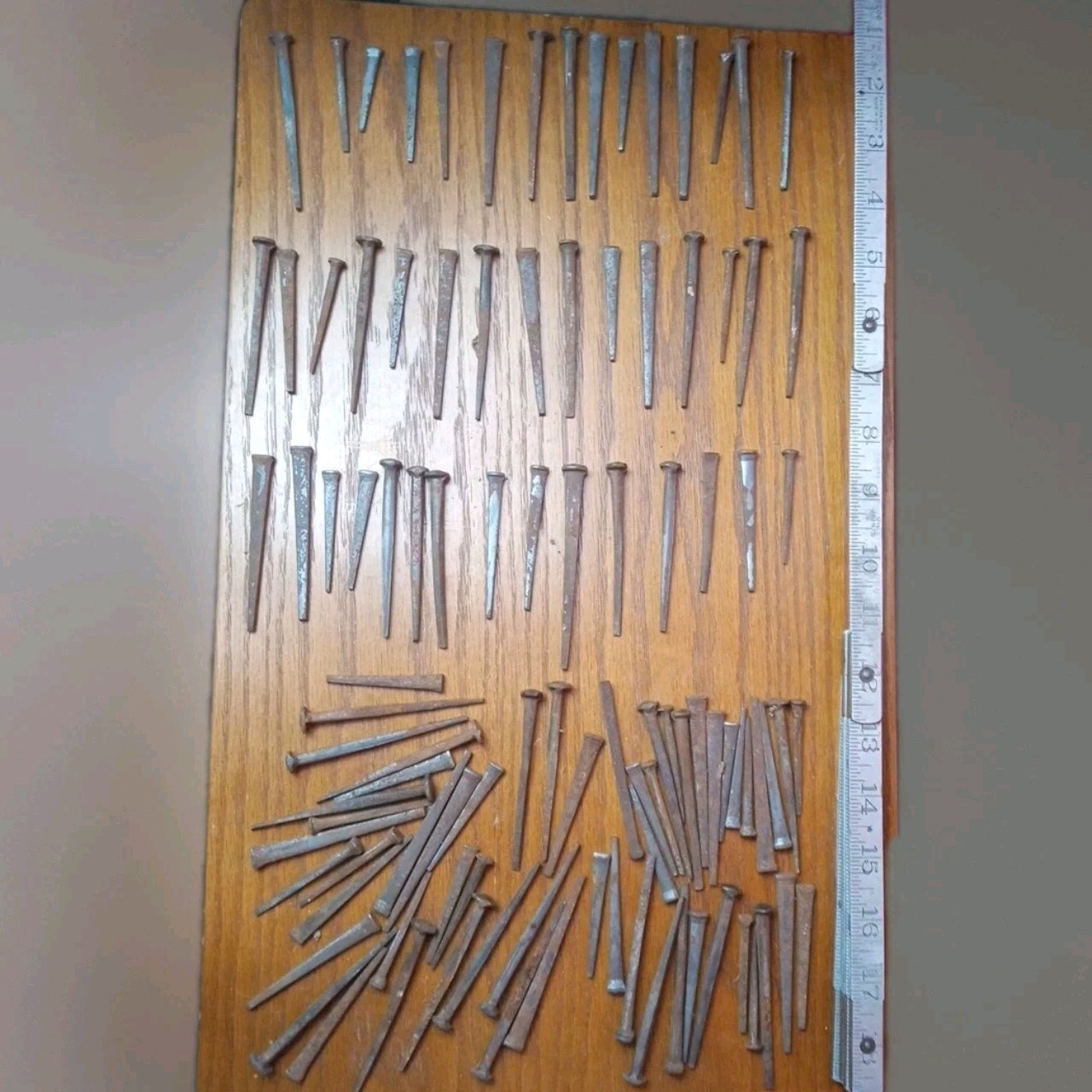 102 Antique Square Coffin Nails 19th Century Blacksmith Forged 1800s Assorted
