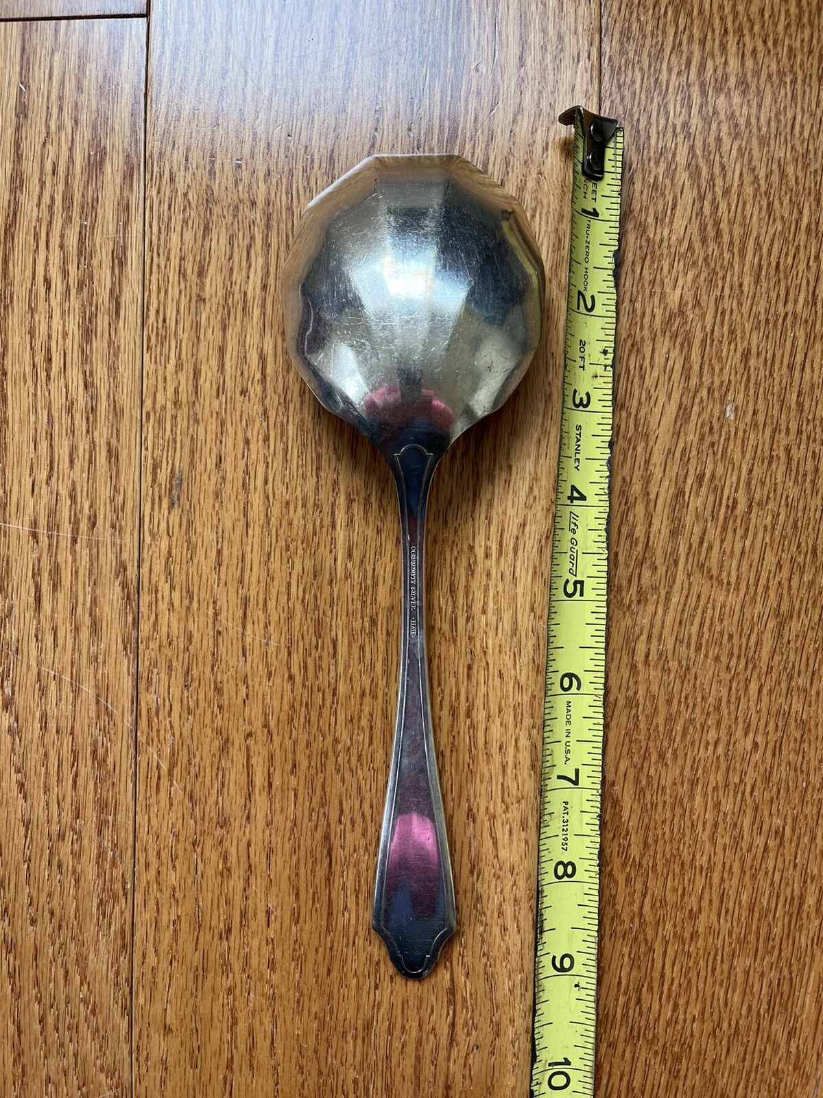 Vintage COMMUNITY PLATE GEORGIAN SILVERPLATED SHELL CASSEROLE SERVING SPOON 9″