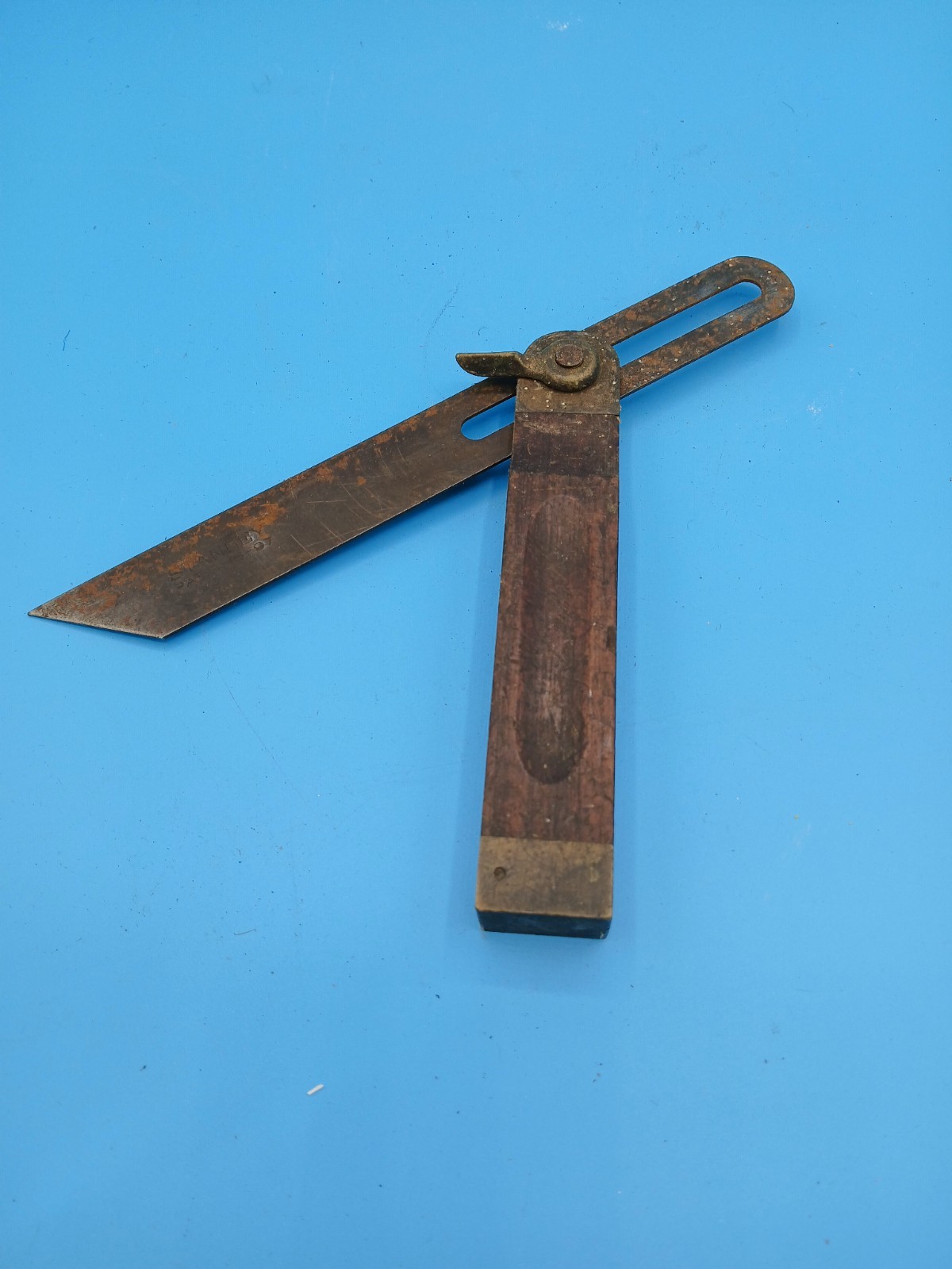 Vintage Stanley Sliding T Bevel Square Rosewood Brass Tool USA No. 25 1897 Paten