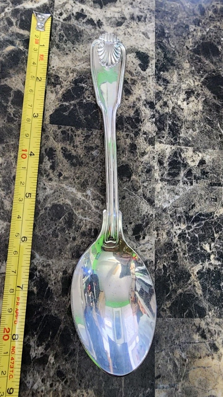 THE MAIN COURSE JAPAN MNF2 SHELL PATTERN SILVERPLATED TABLE SERVING SPOON 🥄