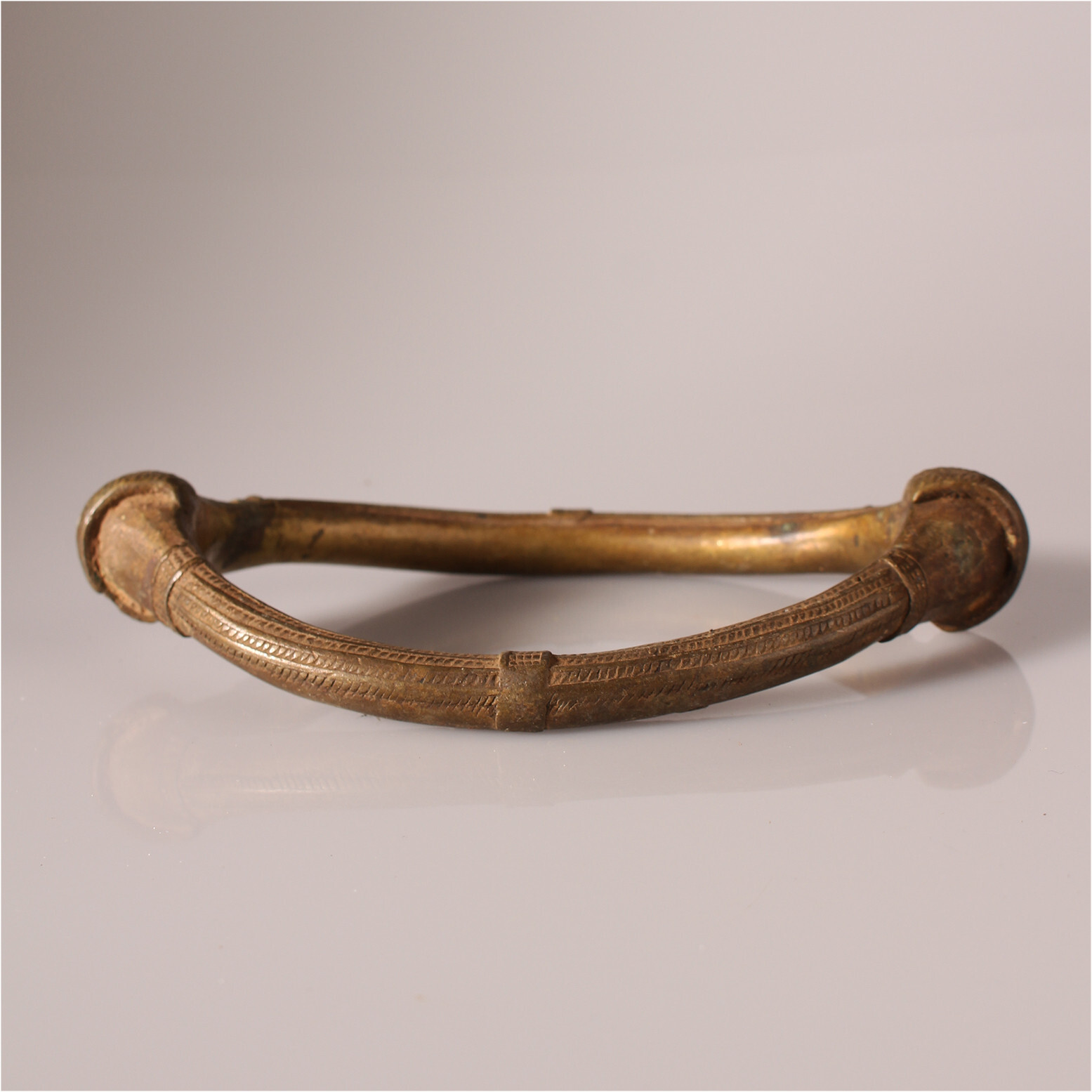 13305 Old Bronze Neck Ring Primitive Money 16th-19th Century Currency Manilla