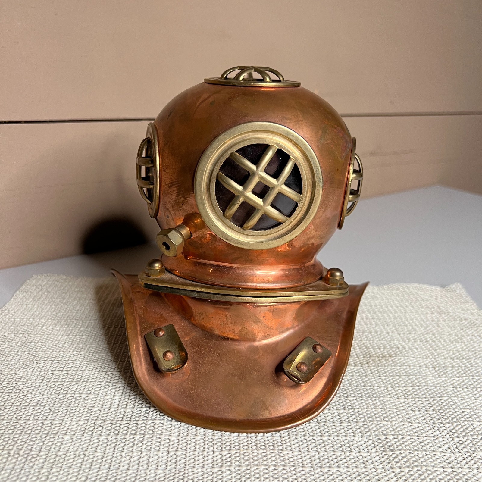 Vintage Copper & Brass Diving Helmet Nautical Decor Deep Sea Diver Helmet Replic