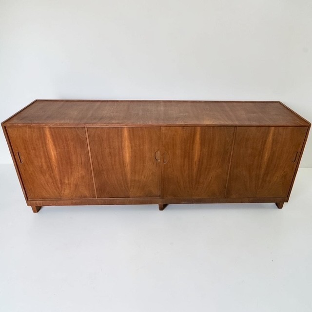Vintage Baker Furniture Walnut MCM Credenza Media Console Mid Century Modern