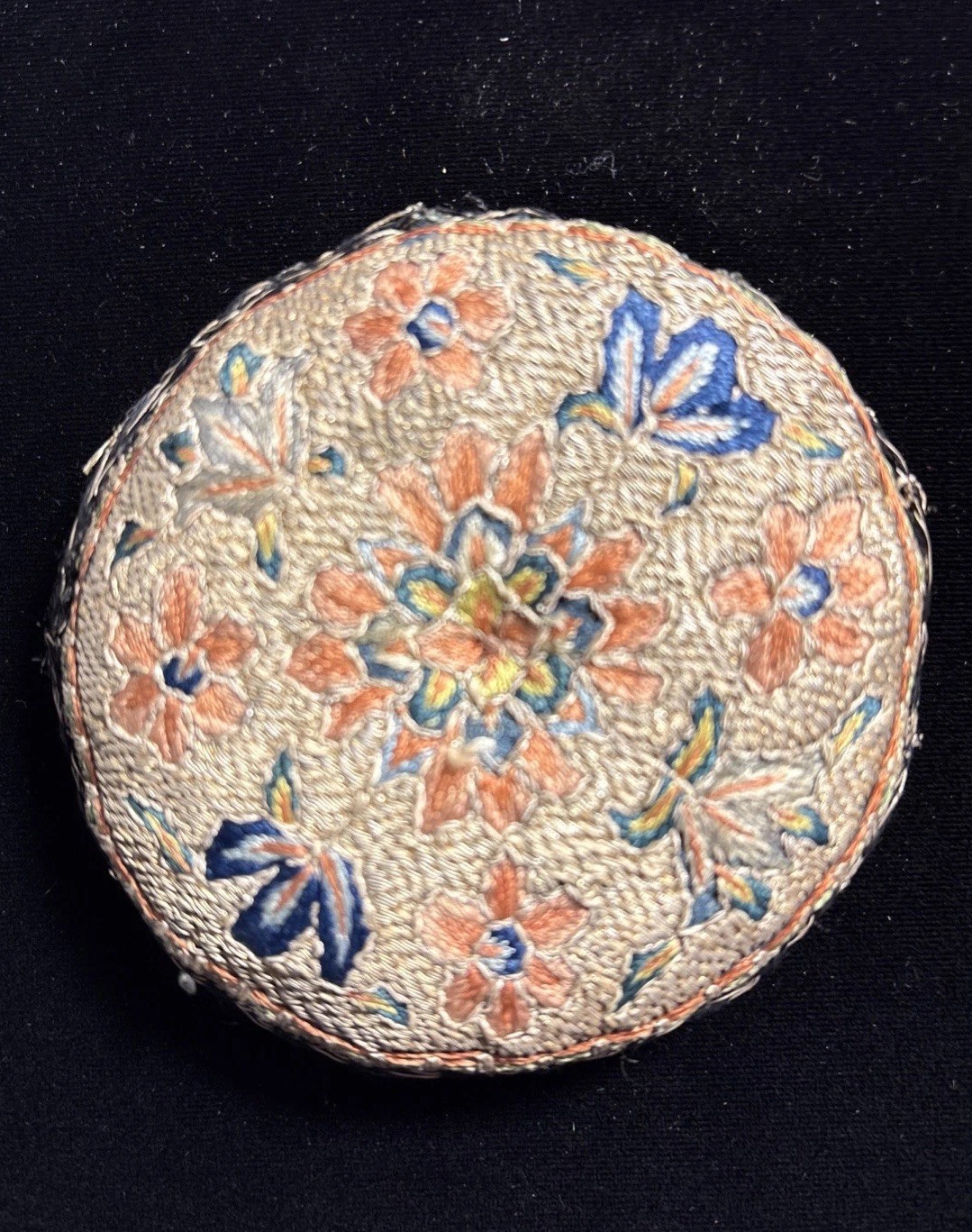 18th Century Pin Cushion with Metallic Threads