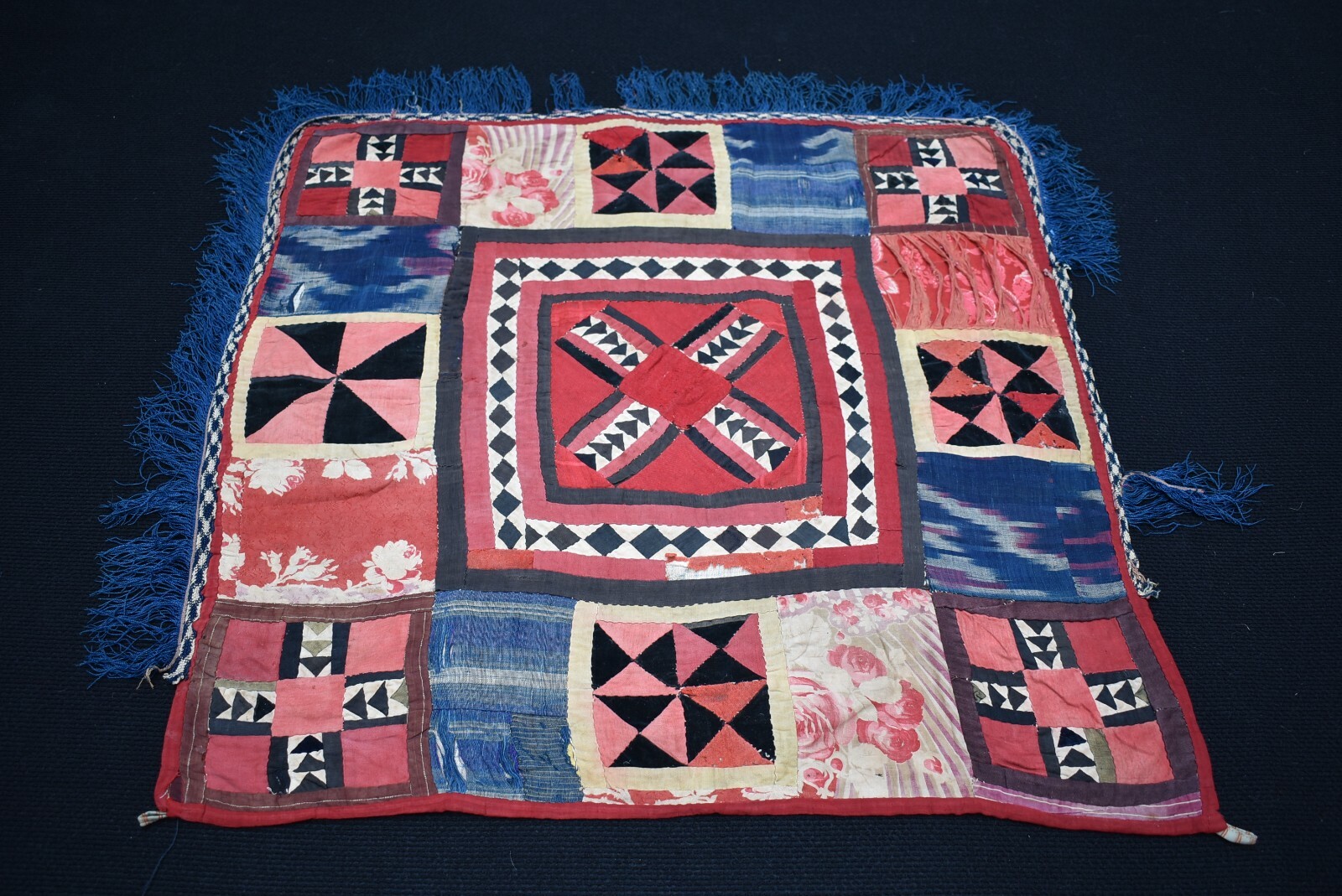 Terrific Antique Uzbek Textile Cover Collector’s Piece Worn Antique Uzbek Cover
