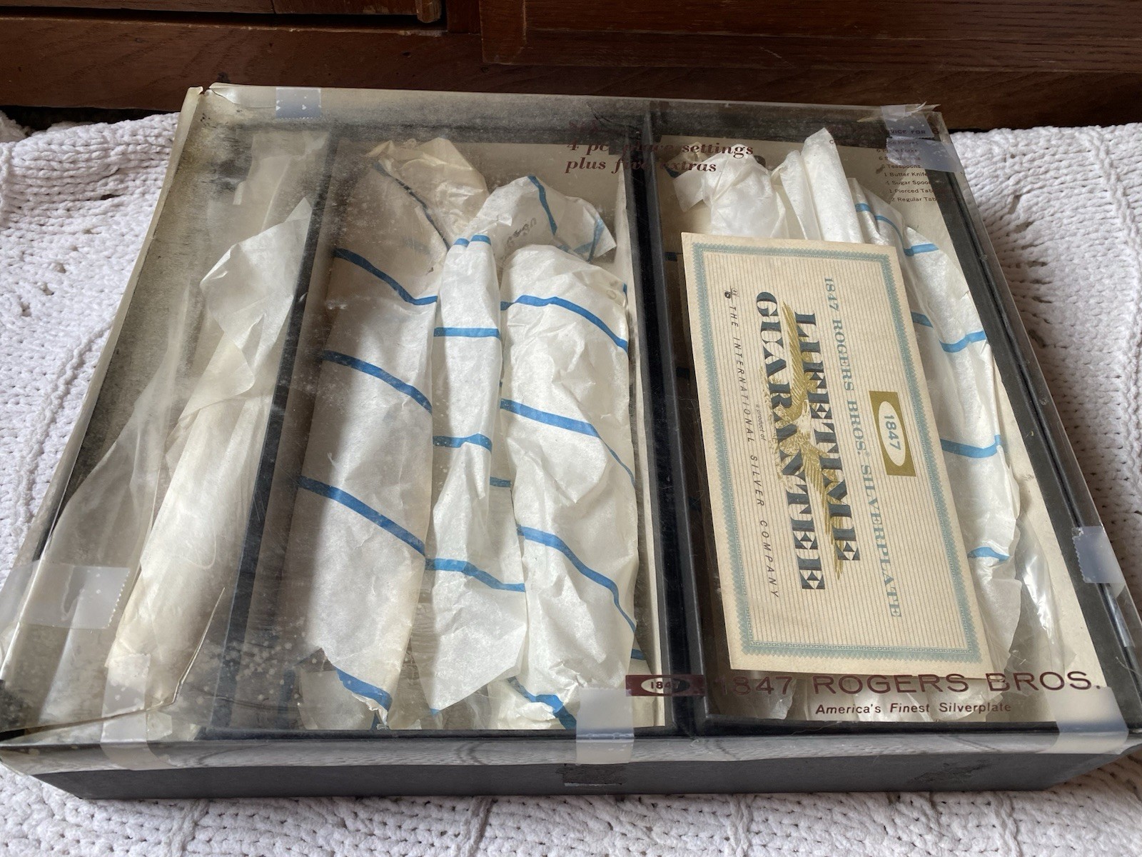 VTG Silverplate Rogers Bros 1847 REFLECTIONS Silverware 58 Pc Still In Wrappers