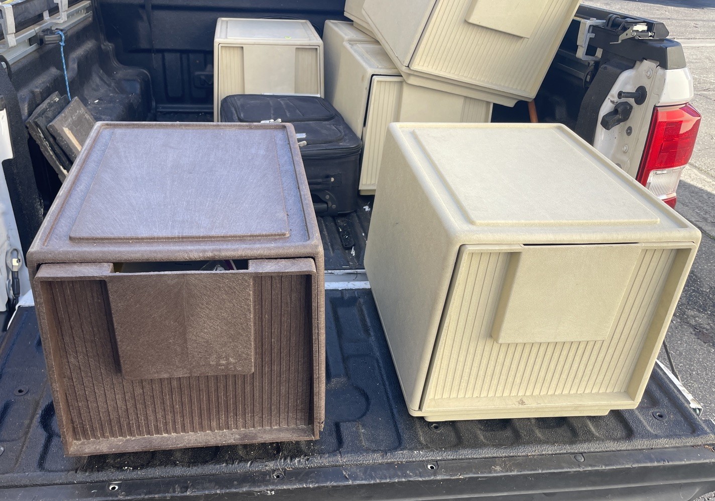 Rare Mid Century Modern Tuf-File by STACO Stackable File Cabinets MCM