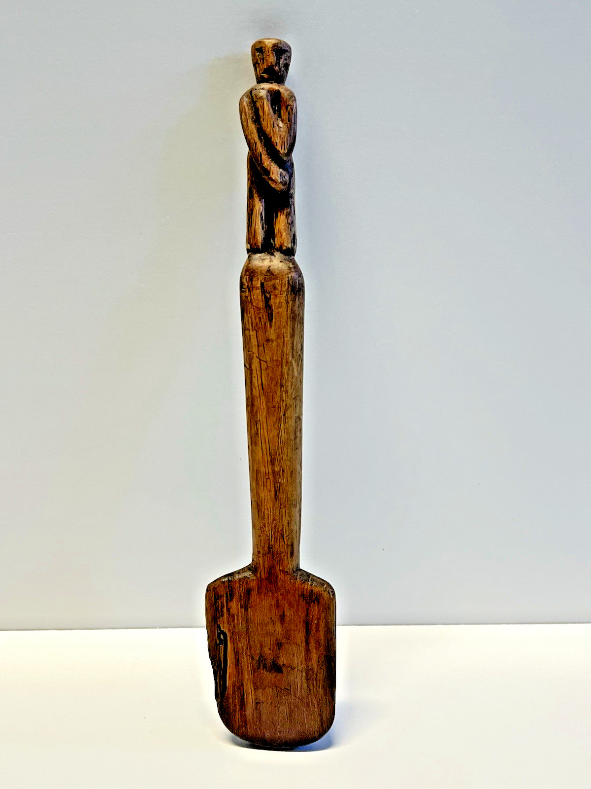 Antique Native American Indian Hand Carved Wooden Spoon; Late 19th Century