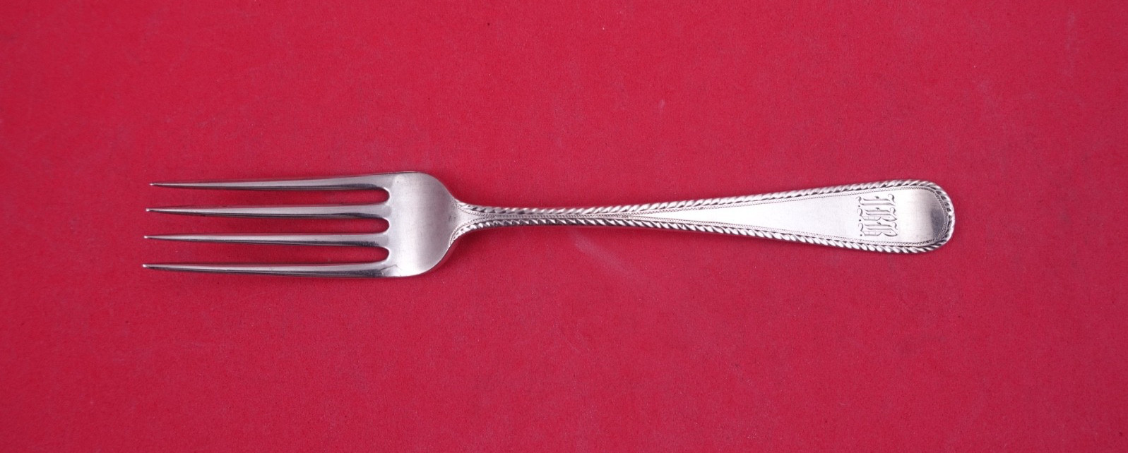 Unknown Pattern by Tiffany & Co Sterling Regular Fork rounded reeded edge 7 1/4″