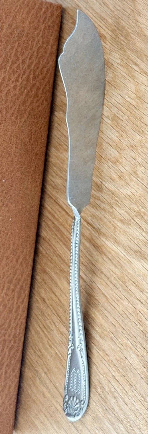 Antique Brazil Silver Butter Knife 7.5 in Monogram