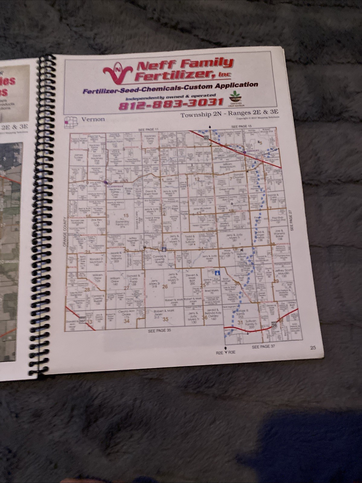2007 Plat Map ~ WASHINGTON COUNTY, INDIANA – SALEM – MARTINSBURGH