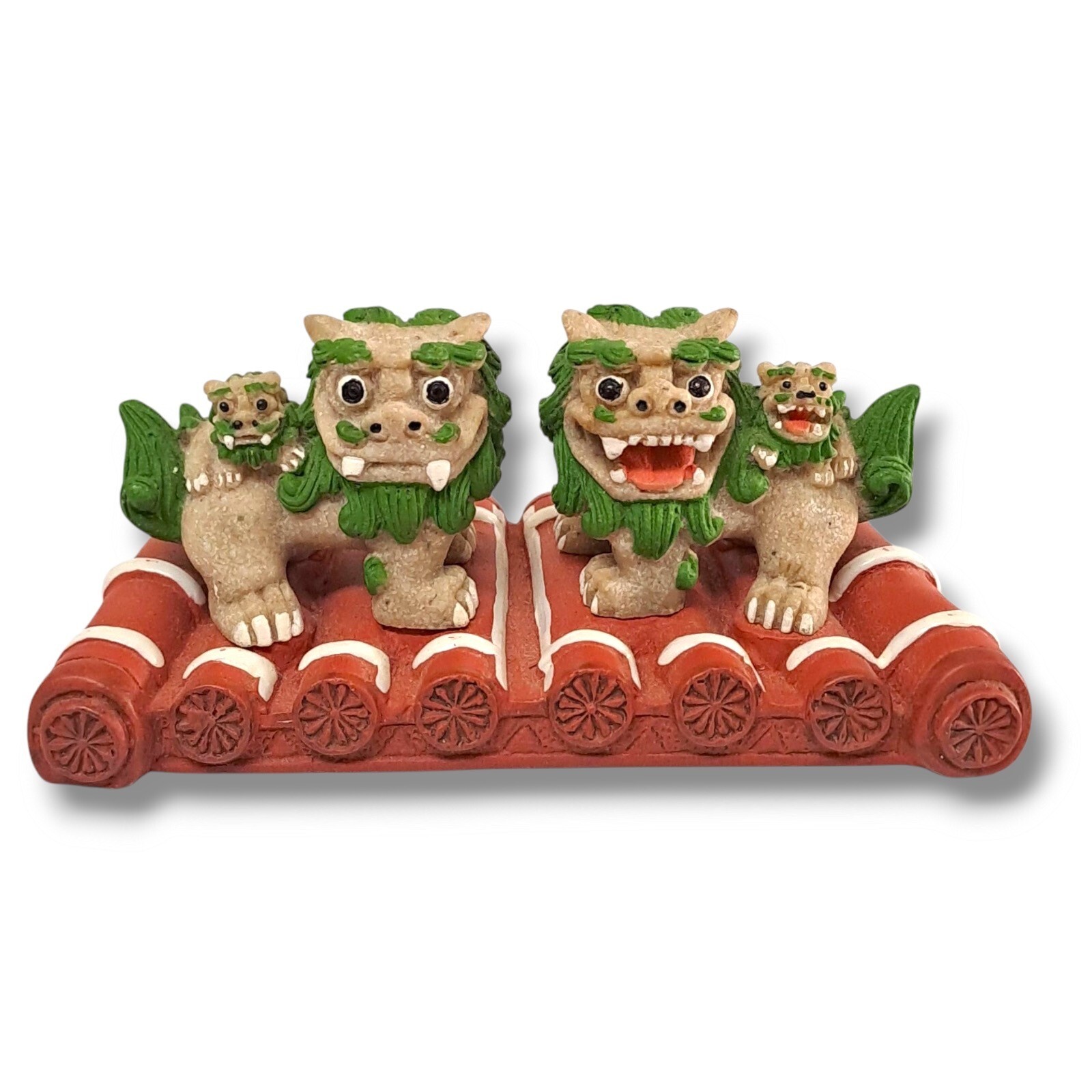 Japanese Okinawa Shisa Okimono Figure Protection Guardian Talisman Decor JP S47