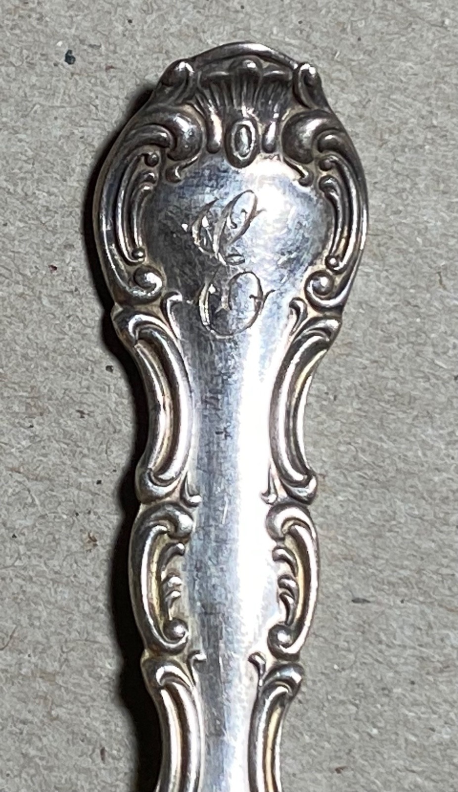 MONOGRAMMED E Sterling Silver GORHAM STRASBOURG Seafood Cocktail Oyster FORK