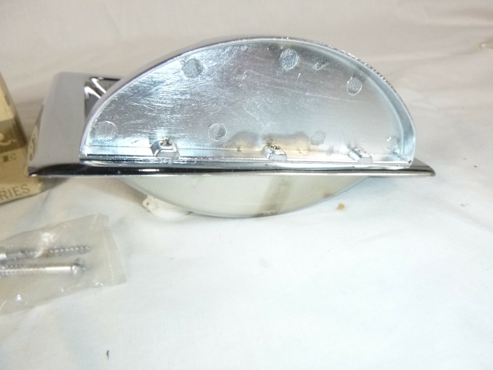 NOS Vtg Mid Century Chrome Recessed Tumbler Holder Donner #945
