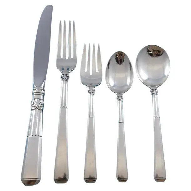 Epic by Gorham Sterling Silver Flatware Set for 12 Service 65 Pieces NEW