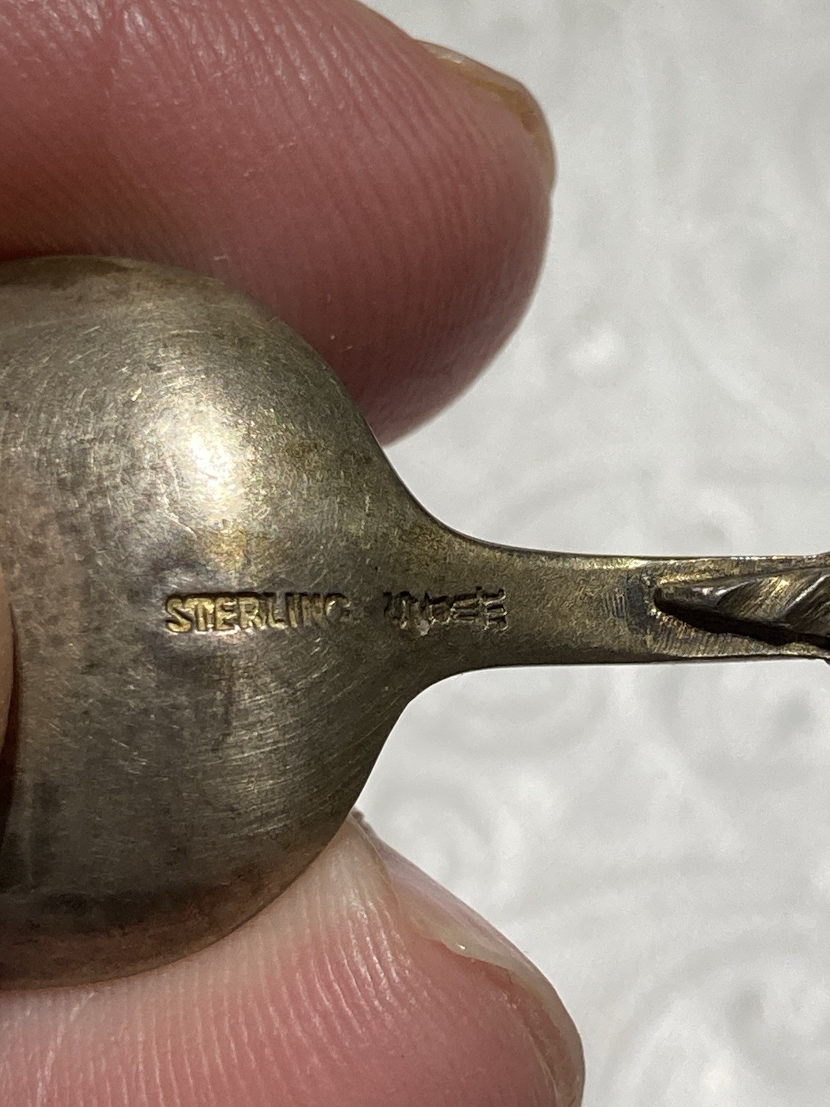 David Andersen Sterling Silver Plique-A-Jour Demitasse Spoon Twist Handle Gilt