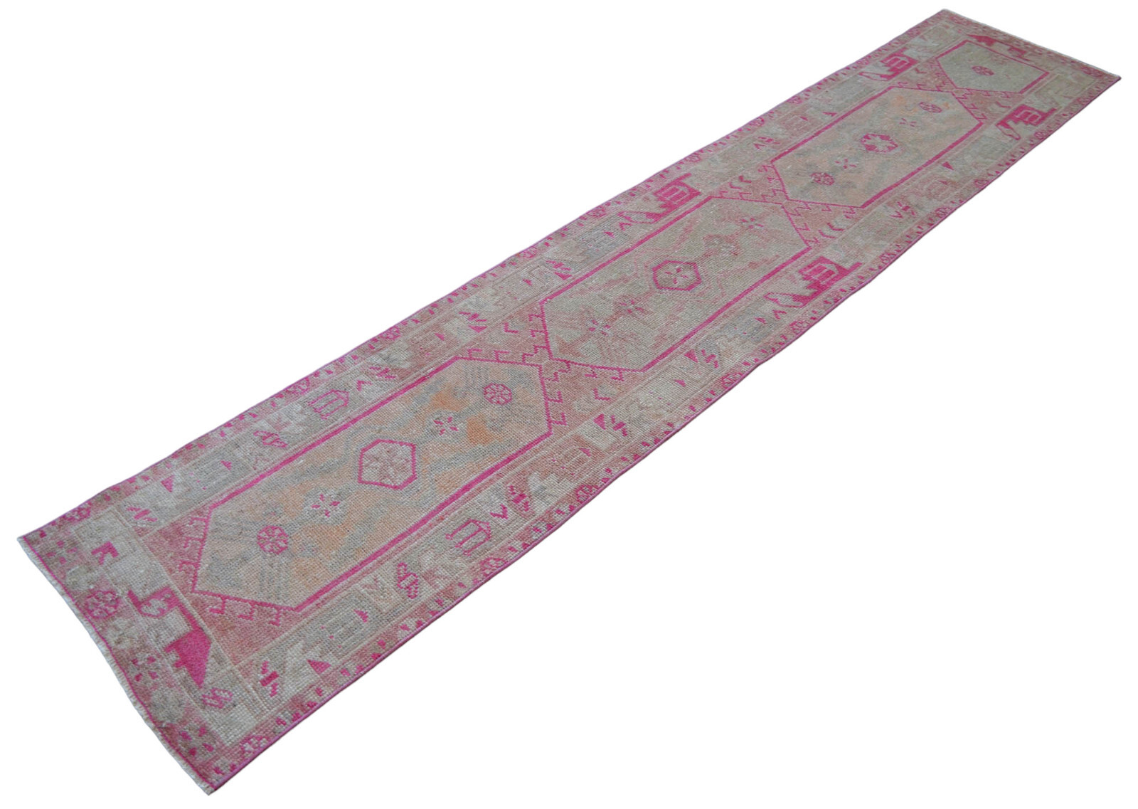 Turkish Runner Rug, HandMade Rug, Tribal Rug PINK Runner Rug 2 x 11 ft Runner
