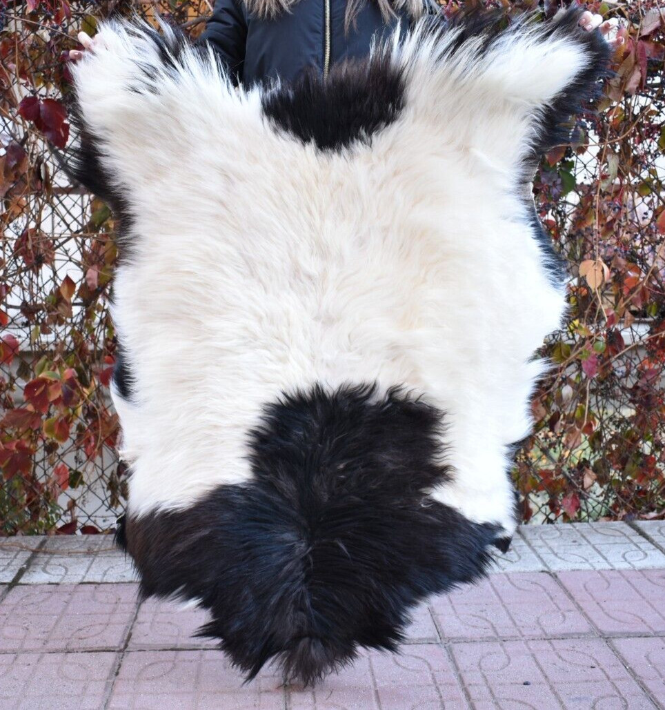 Angora Goat Leather Angora Goatskin Fur Rug Pelt Hide 100% Natural Goat Skin Rug