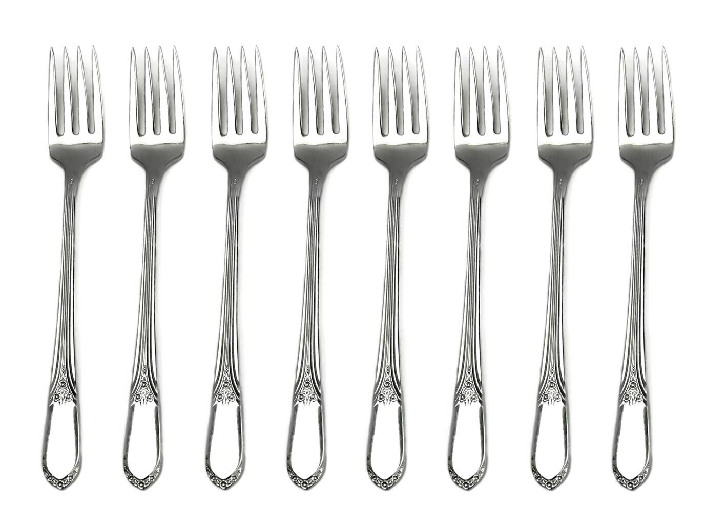 Silver Plate Seafood Fork Set of 8 by Rogers, Mary Lou Pattern – SP302