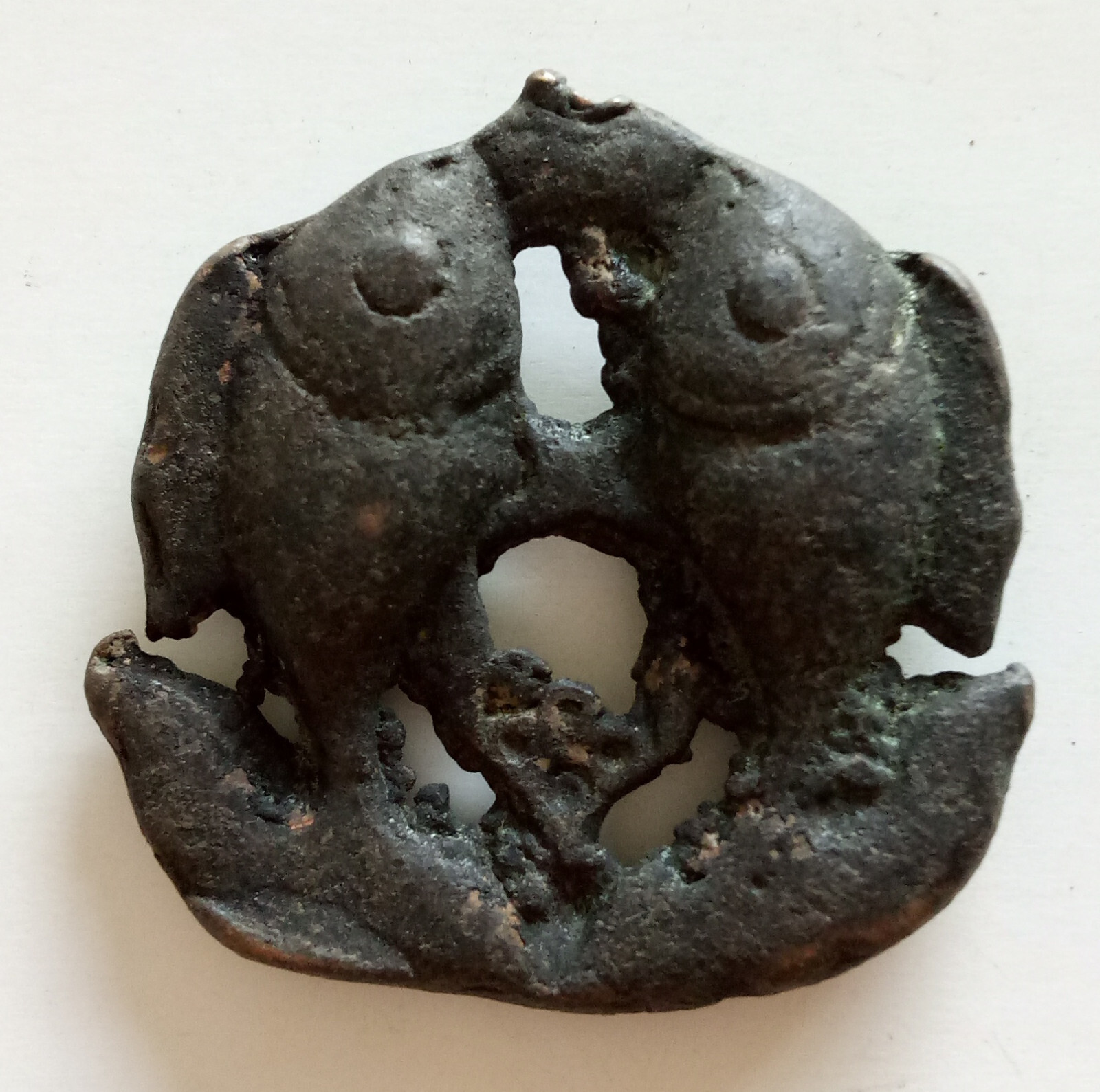 China Statue Feng Shui Dark Rust Fish-Shape Bronze Statue