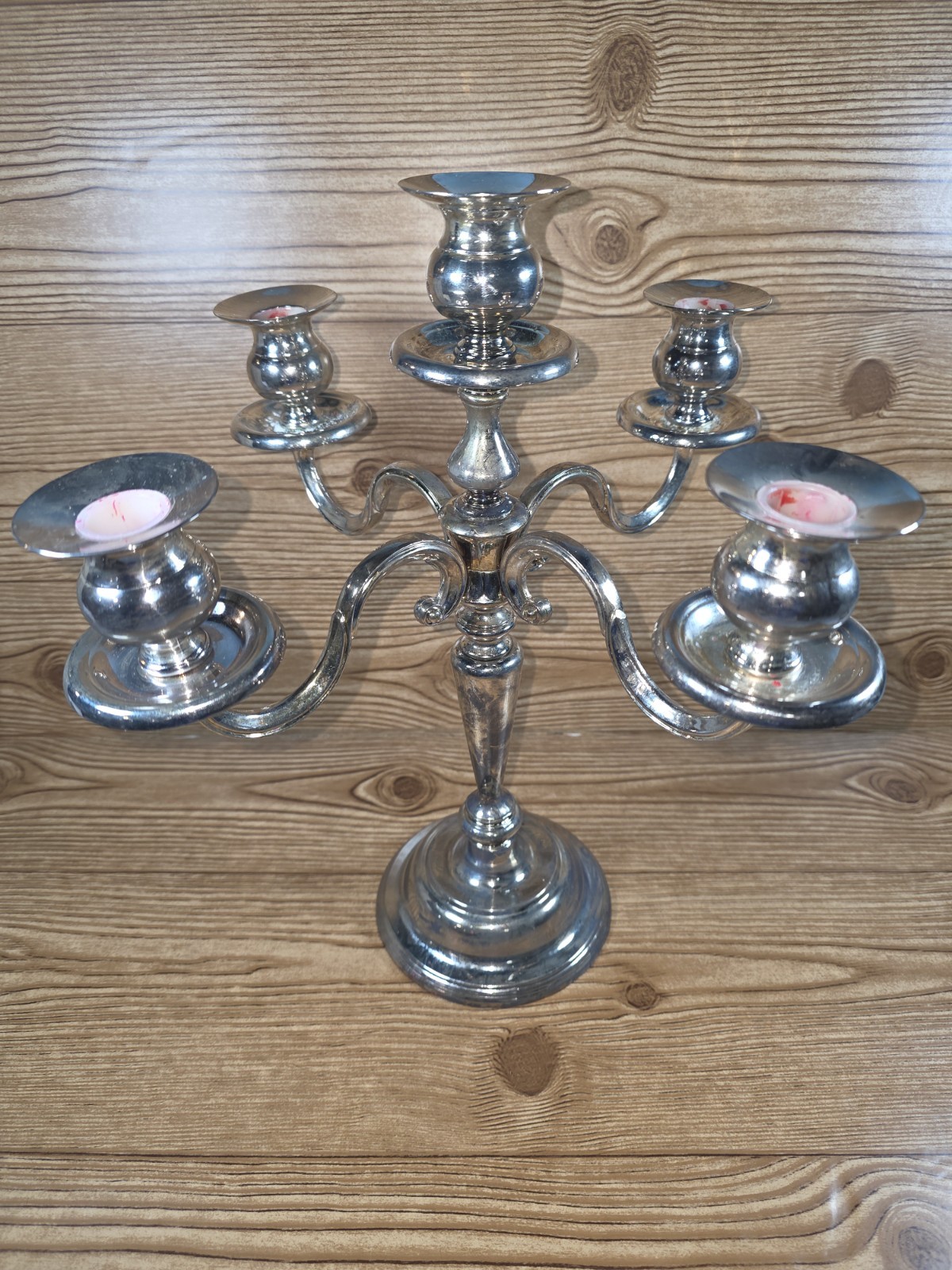 Vintage Chic Paul Revere Silversmith Five-light Candelabra Silver Plated.