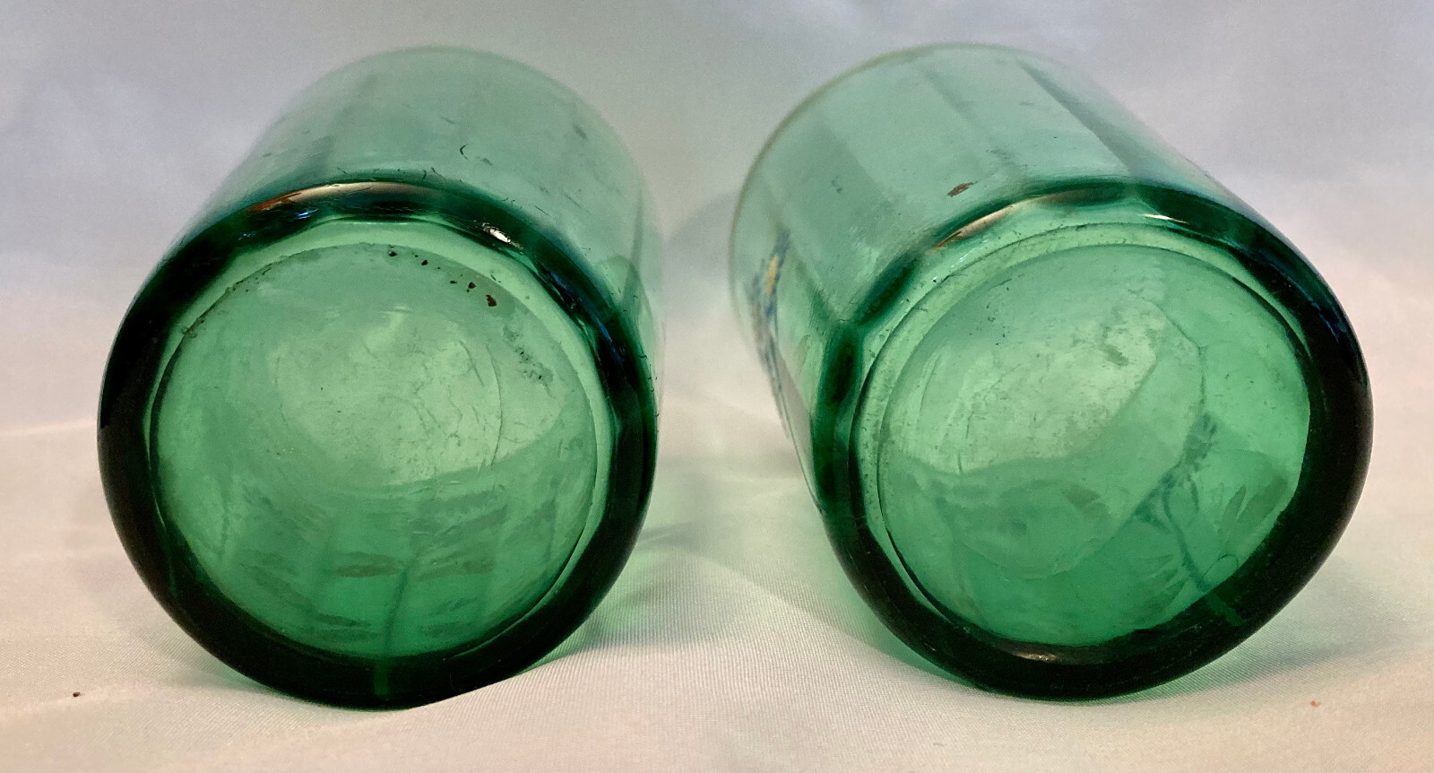 2 EAPG Antique Pattern INSIDE RIBBING PRESSED OPTIC TUMBLERS Belmont? Jefferson?