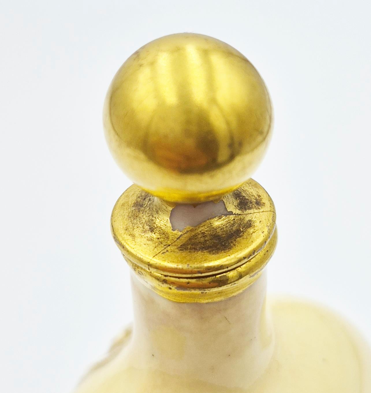 VICTORIAN AESTHETIC MOVEMENT COALPORT PORCELAIN MOON SCENT BOTTLE c1880