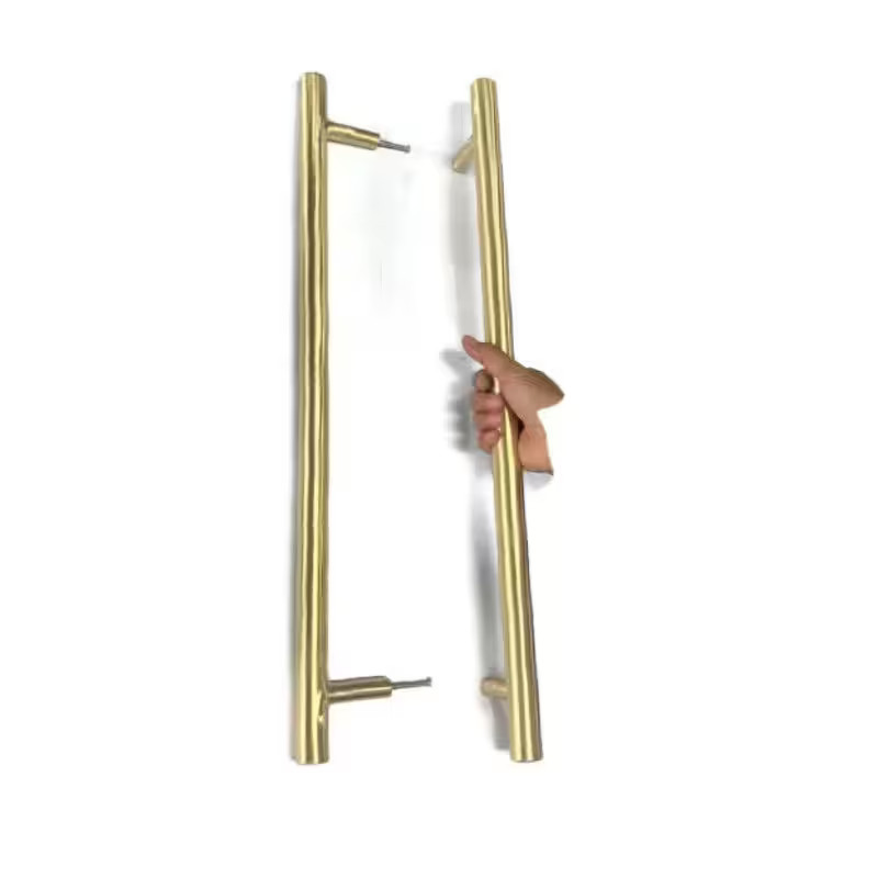 1″ rod 24″ inch back to back rail rod Brass pull 60cm Door Handle refigerator