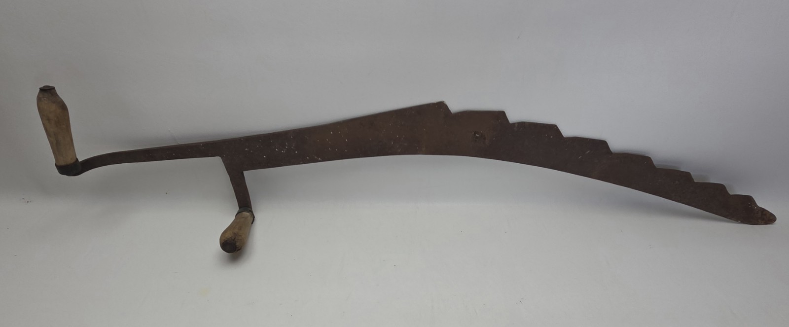 Antique Sickle Scythe Hay, Ice Cutting Knife Hand Saw Barn Decor Farm Tool 36 In