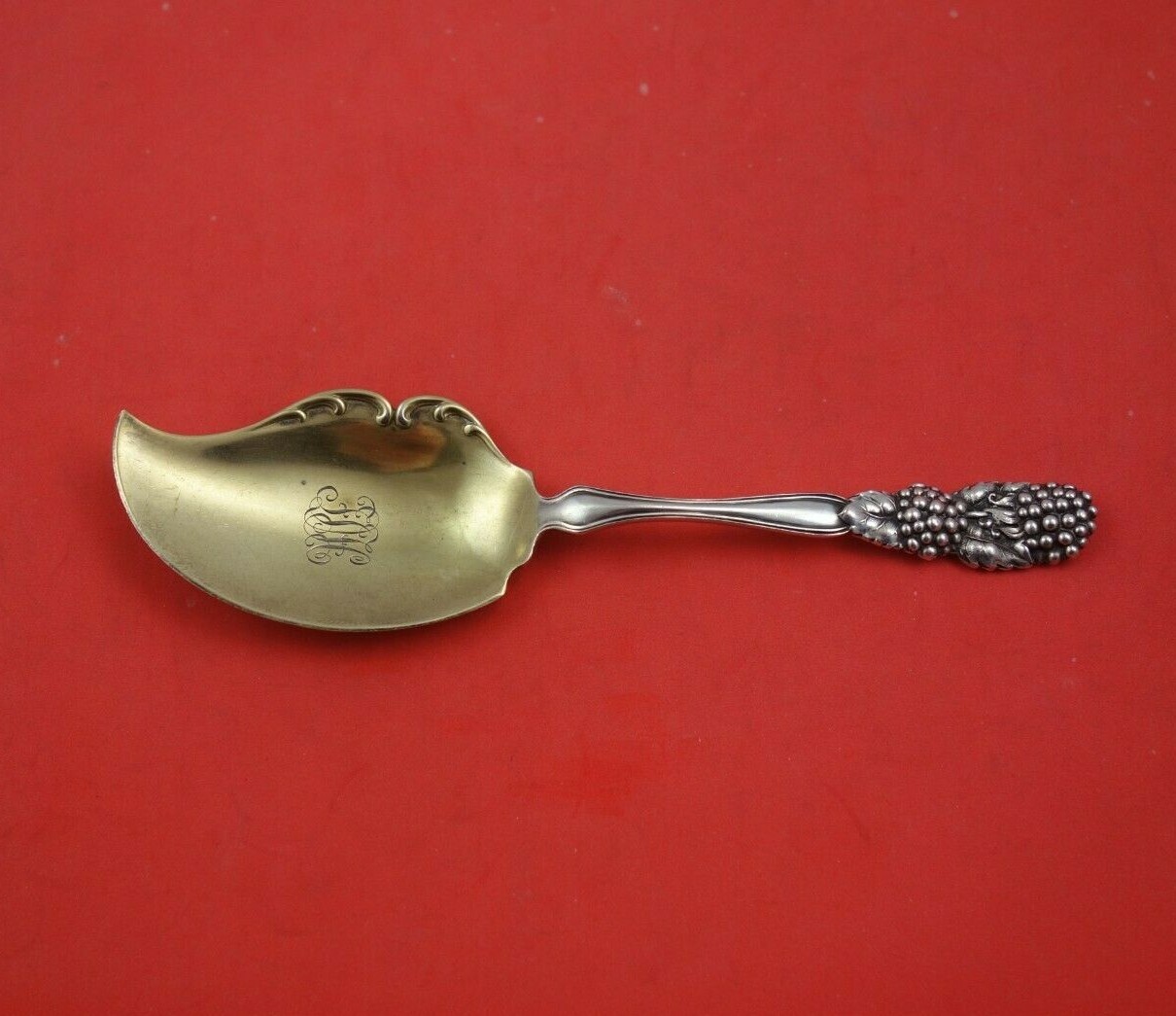 Blackberry by Tiffany and Co Sterling Silver Jelly Server Gold Washed 6 7/8″
