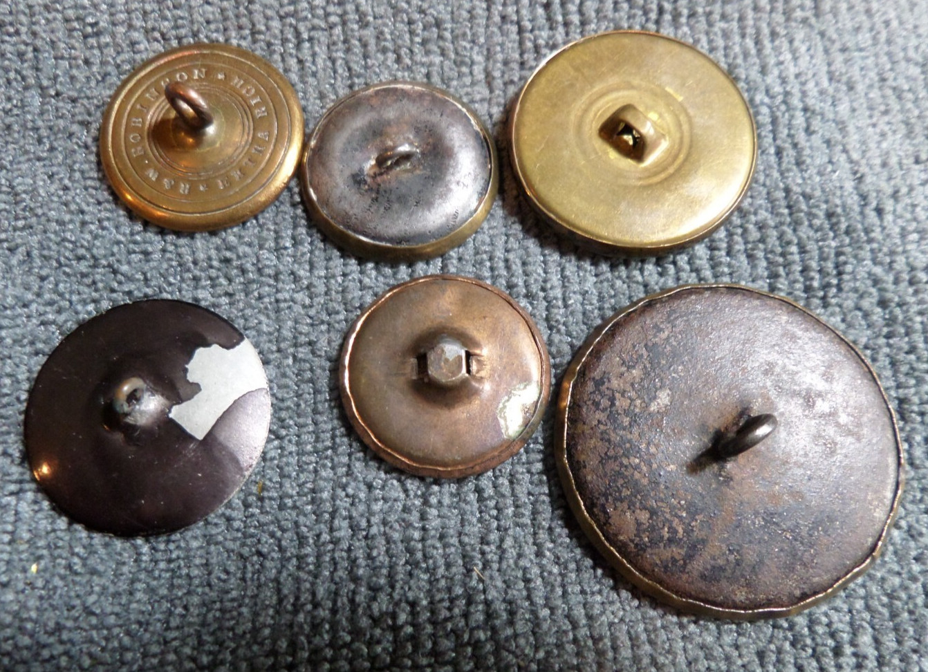 Lot of 70 Vintage Antique Metal Picture Work Uniform Buttons Various Patterns