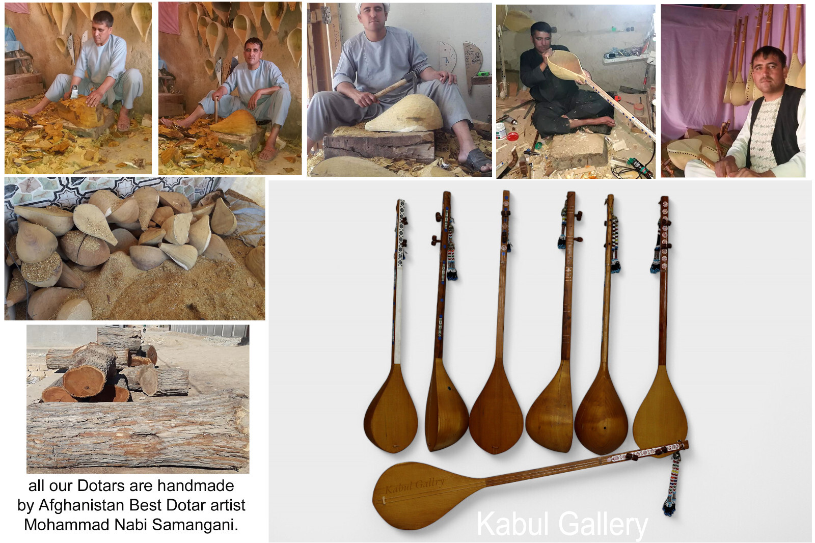 handmad folk music instrument Dotar dutar Afghan dambora Dombra Afghanaistan 25B
