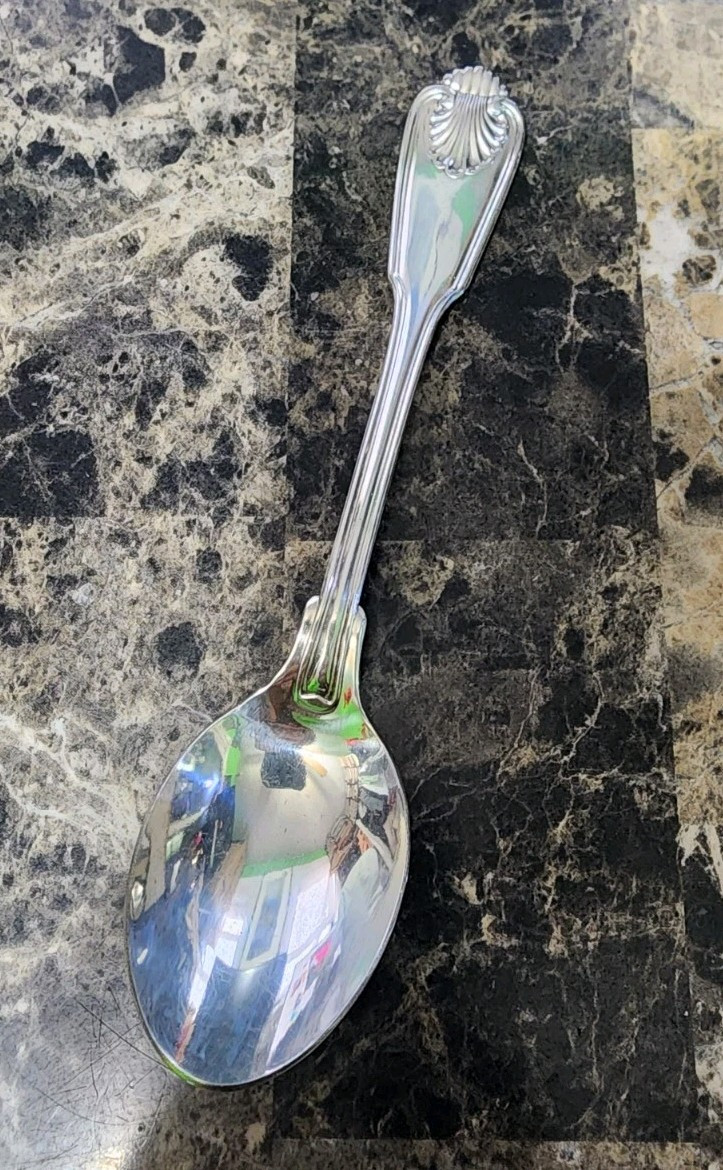 THE MAIN COURSE JAPAN MNF2 SHELL PATTERN SILVERPLATED TABLE SERVING SPOON 🥄