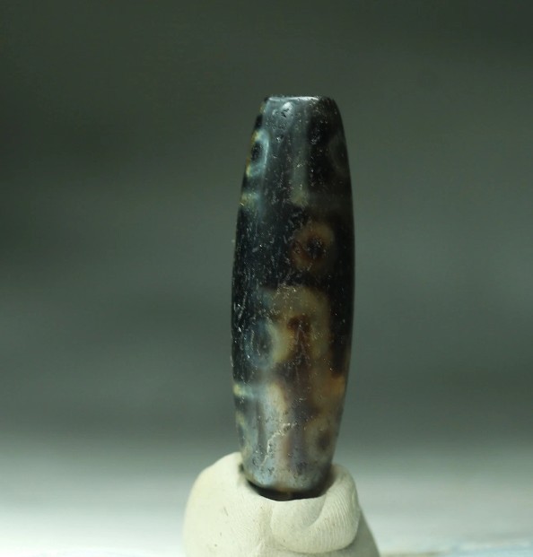 Rare Pre-1800s Indo/Tibetan Old Agate 12 Eye As You Wish Dzi Bead 14*49mm