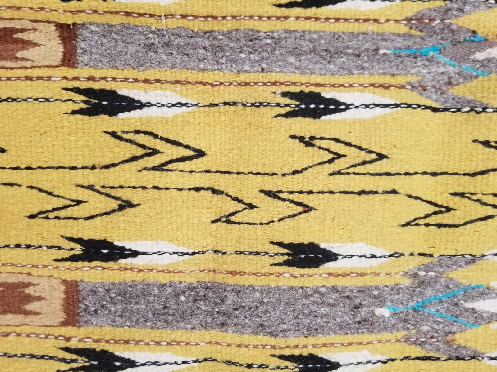 Vintage Handmade Native American Navajo Yei Wool Multicolor Rug 130 x 79 cm