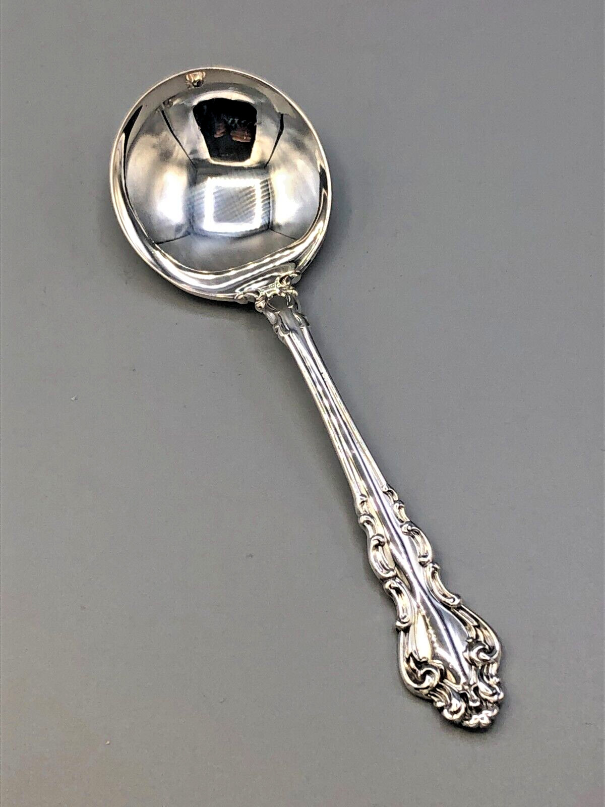 Spanish Baroque- Reed & Barton Sterling individual Cream Soup Spoons 6″