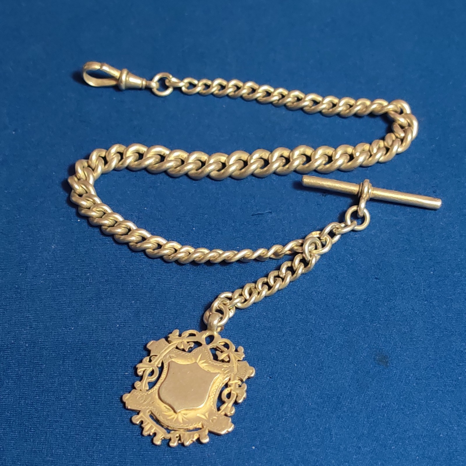 Victorian 925 Sterling Silver Albert Watch Chain 56.5g Birmingham 1900 WHH