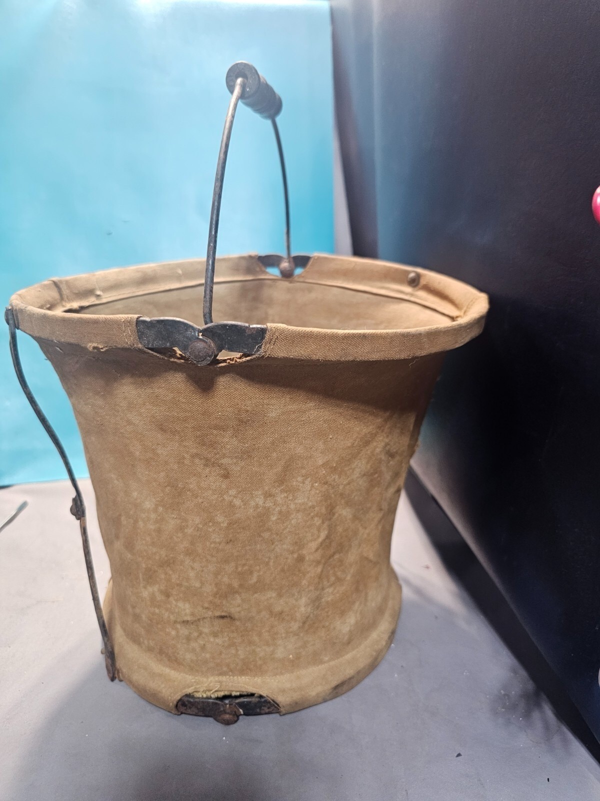The Planet Co No 12 Duplex Water Pail 10″” Canvas Folding Collapsible Bucket Rar