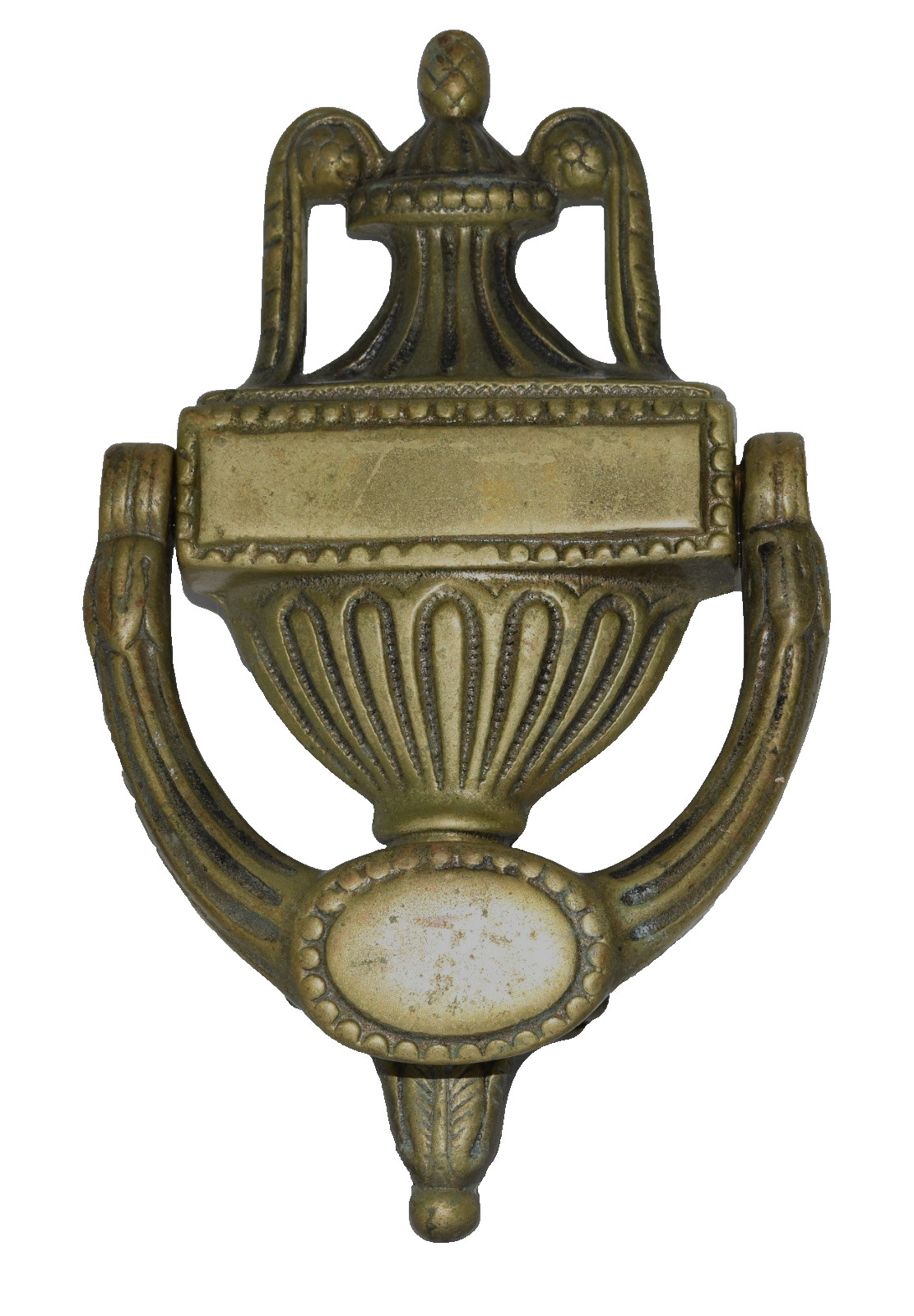 Vintage Peerage England Solid Brass Georgian Urn Door Knocker