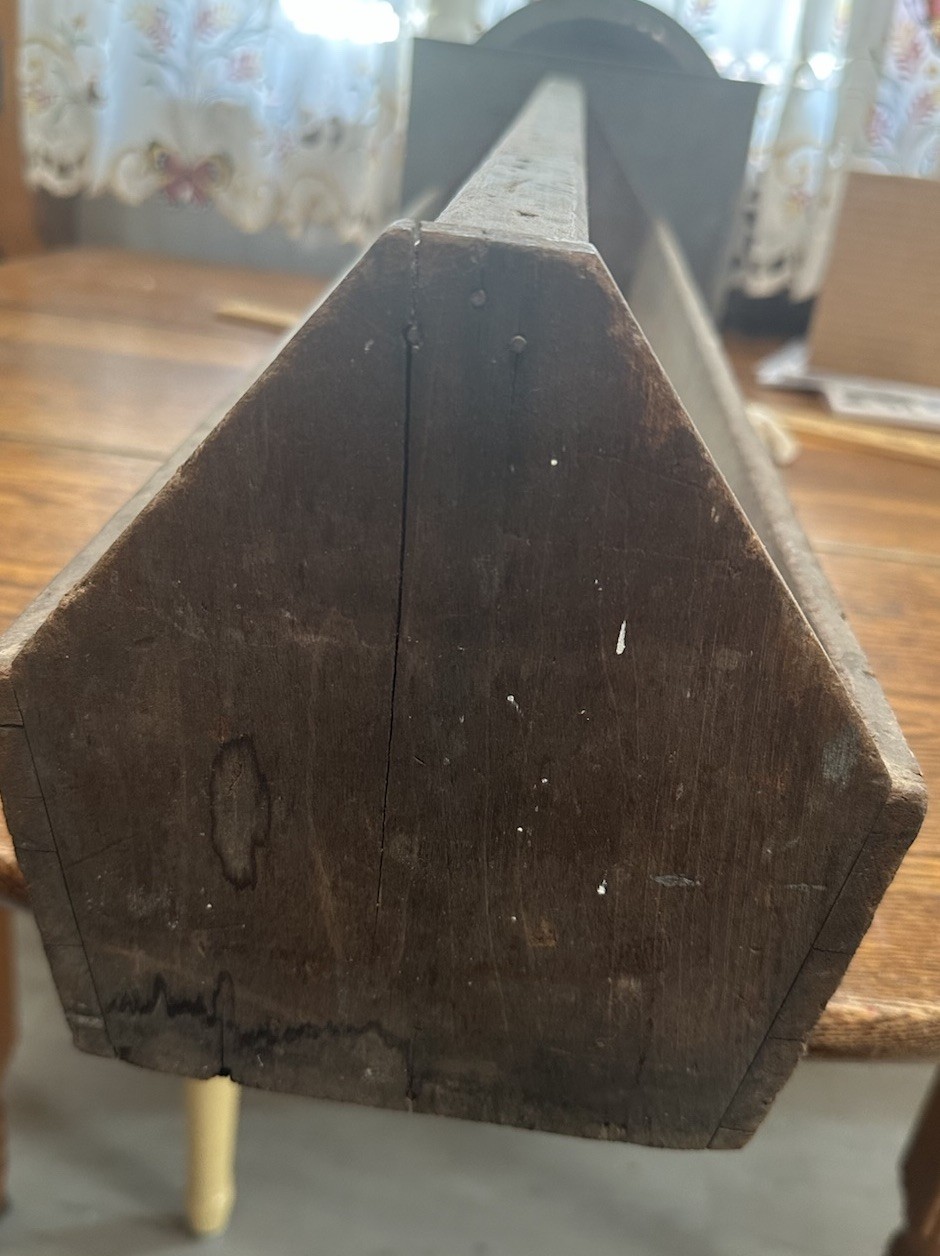 Vintage Primitive Large Wood Tool Caddy 32 1/2” Long See Pictures For Condition