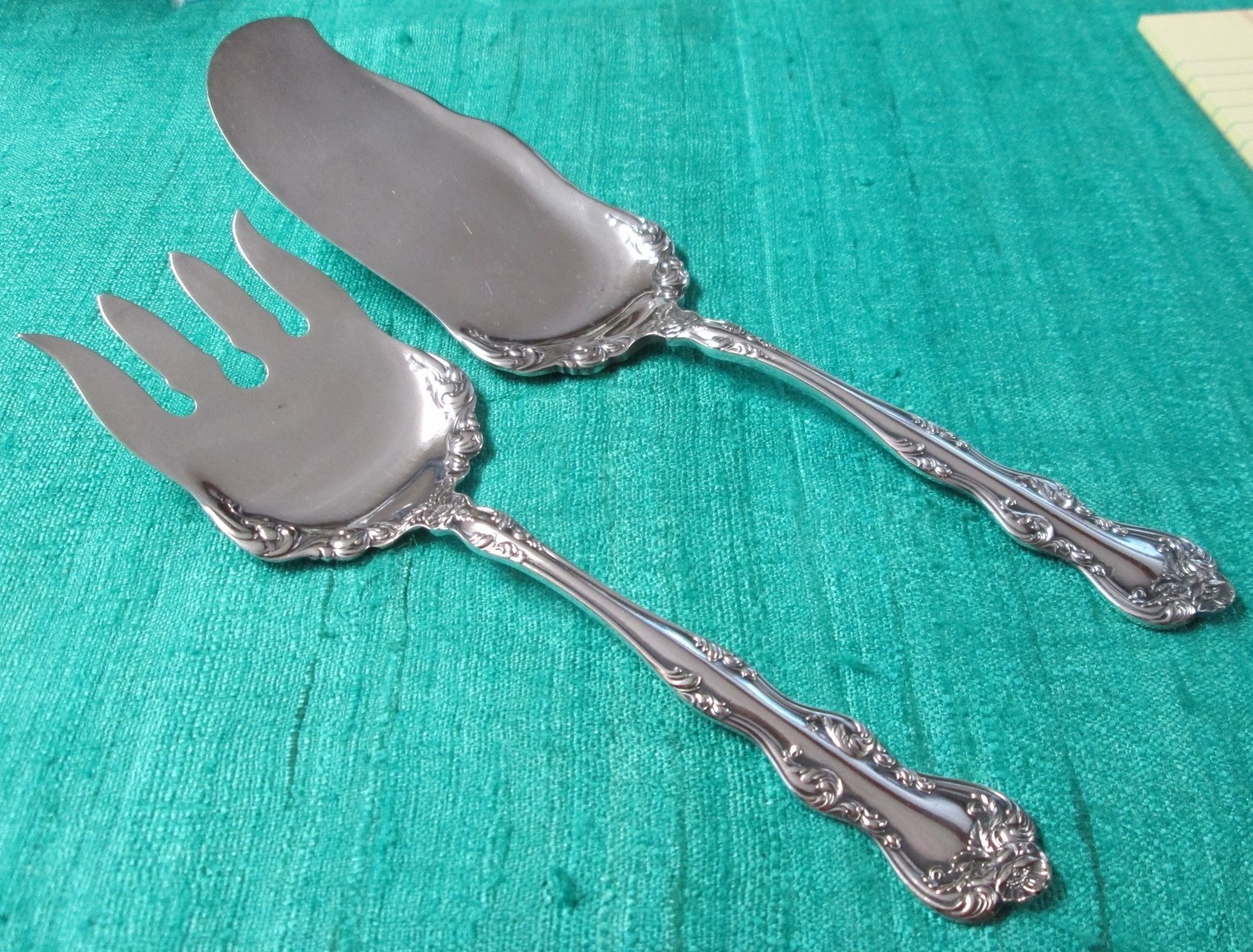 ORIENT aka VENICE 1904 Fish Servers Antique Rogers Silverplate No Monograms bu
