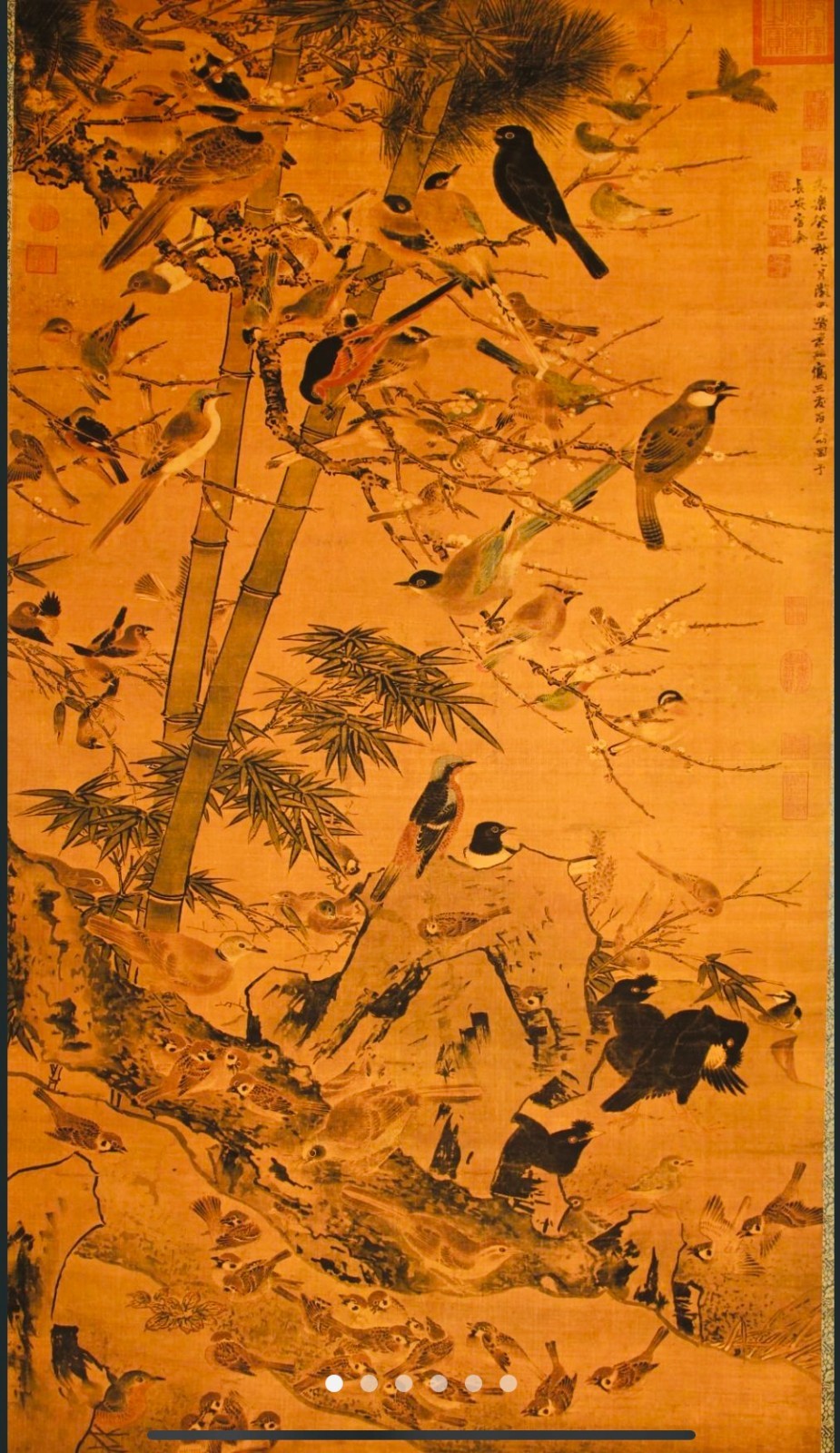 Chinese Hanging Scroll “Three Friends Of Winter” By Bian Wenjin