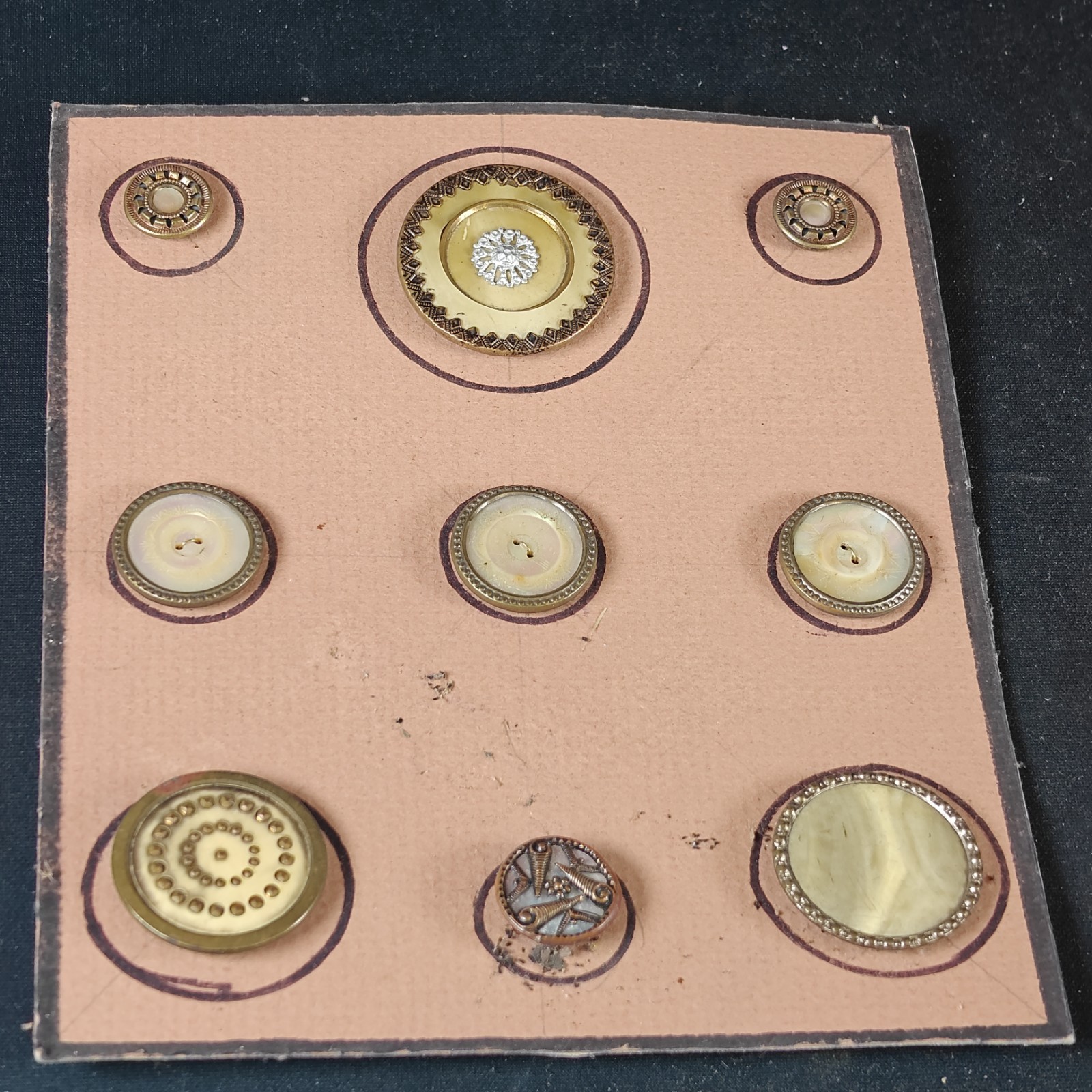Collection Lot Antique And Vintage Buttons Victorian Picture