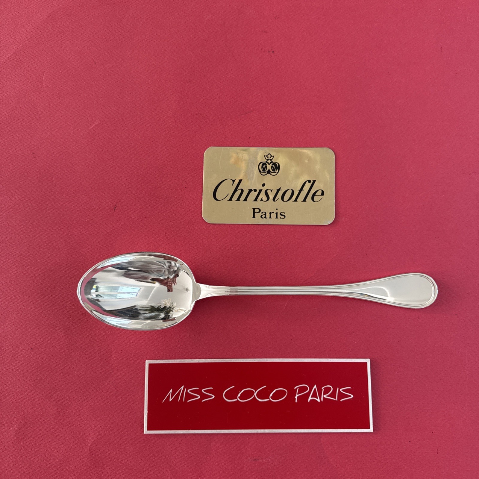 Christofle France Albi Service Spoon 25 CM Silver Plated Very Good Condition