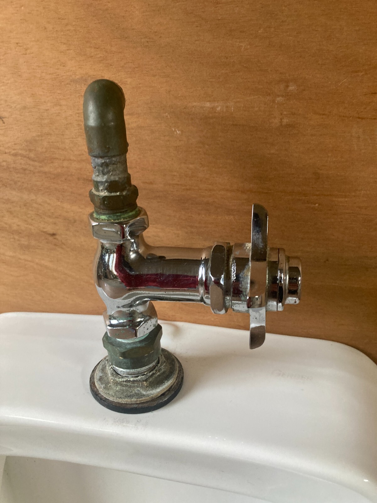 Vintage Industrial Ceramic White Porcelain Small Old Gerber Wall Urinal 165-26E
