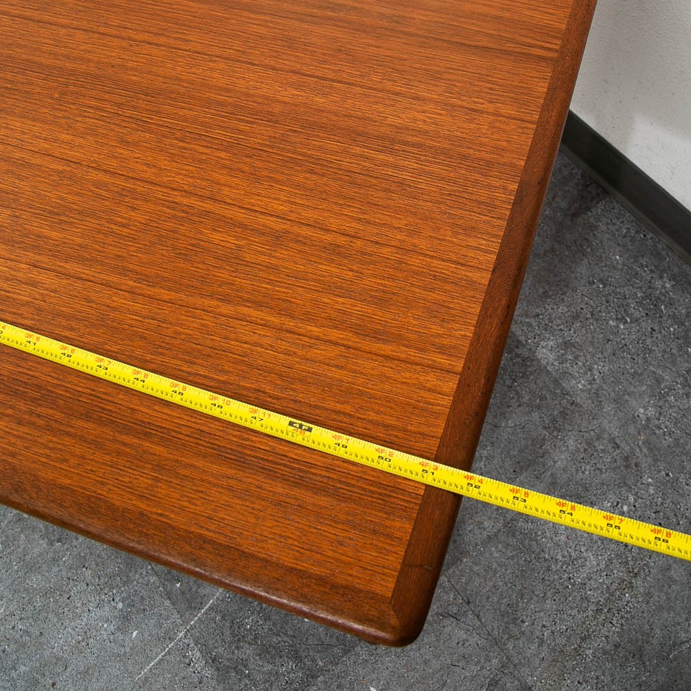 Mid Century Danish Modern Dining Table Denmark Teak Wood Extension Draw Leaf