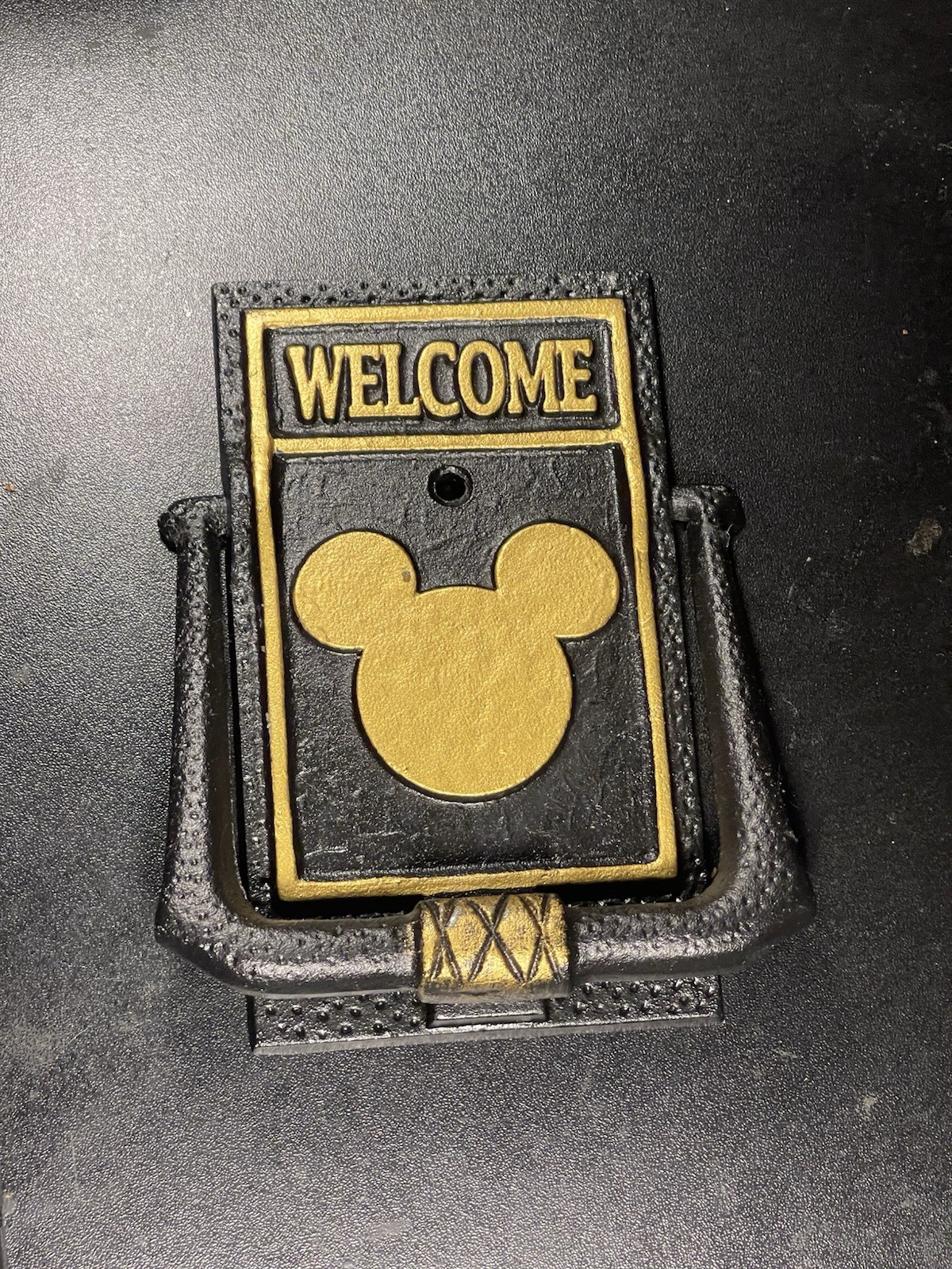 Vintage Mickey Mouse Door Knocker | Disney Cast Iron Wall Decor
